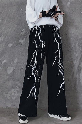 Pantalones anchos góticos Thunder Lightning