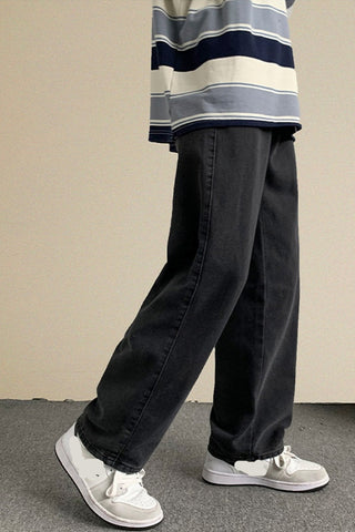 Casual Basic Long Jeans Men Pants