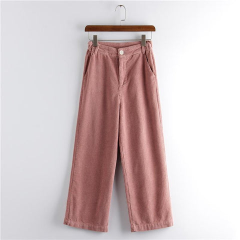 Loose Casual Corduroy Long Pants