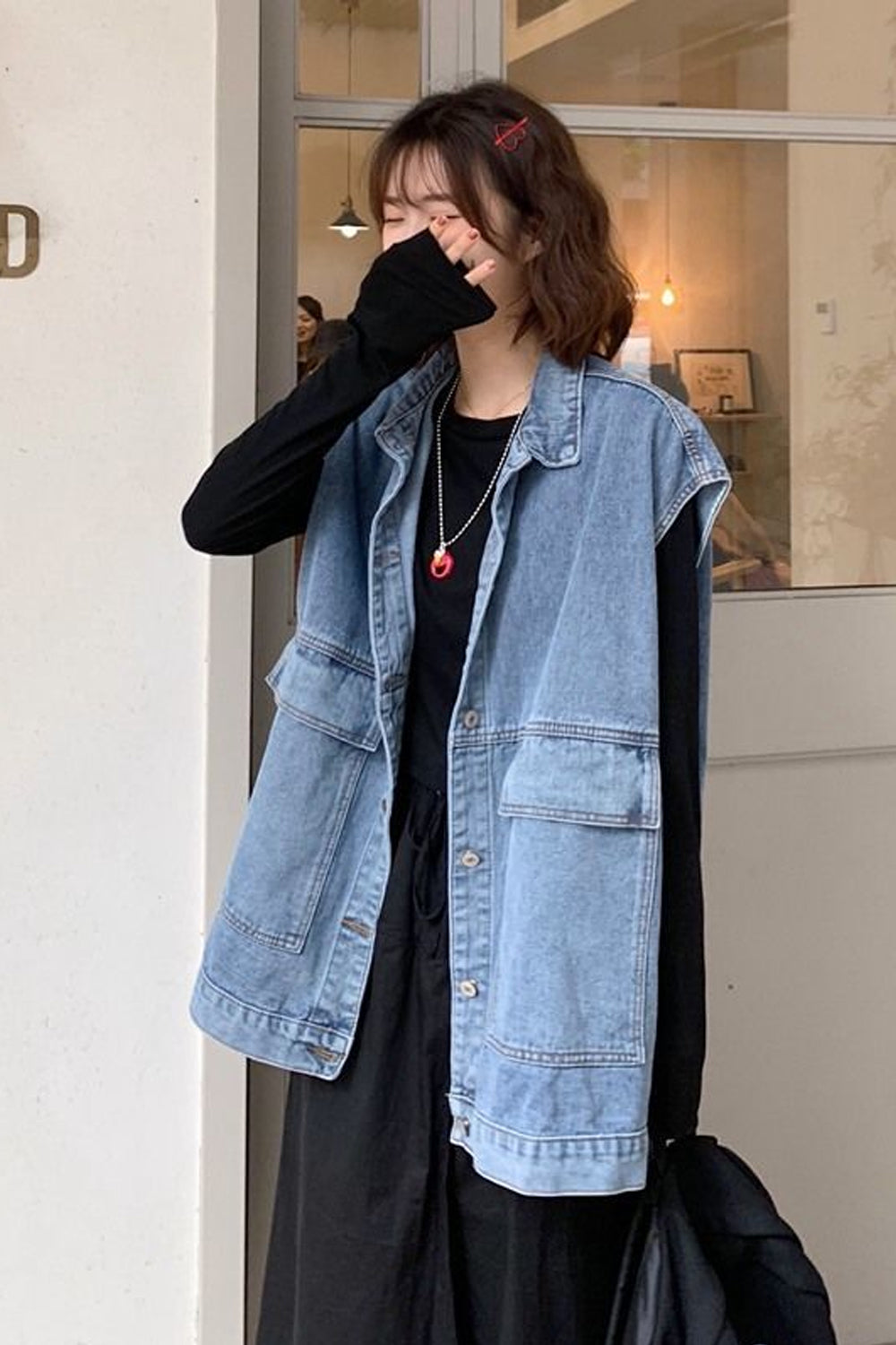 Retro Sleeveless Denim Vest