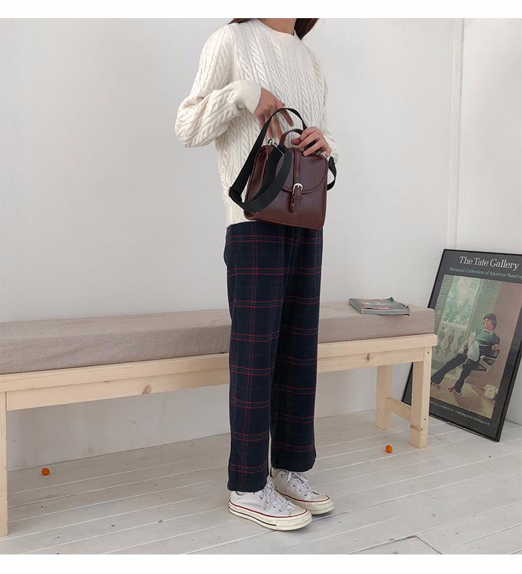 Loose Casual Plaid Pants