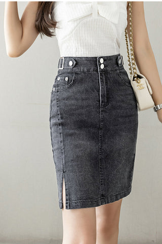 High Waist Slim Office Jeans Skirts