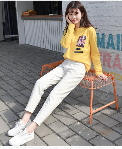 4 Colors Basic Long Jeans Pants