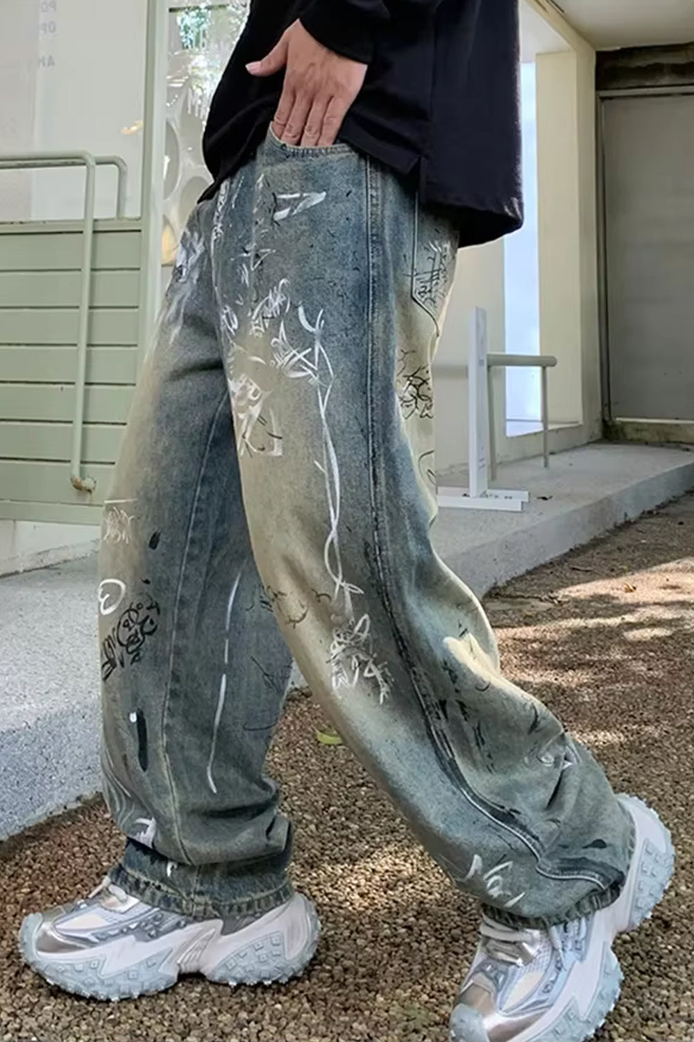 Loose Art Graffiti Hip Hop Jeans Pants