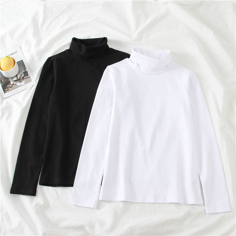 High Neck Long Sleeve Casual Slim Shirt