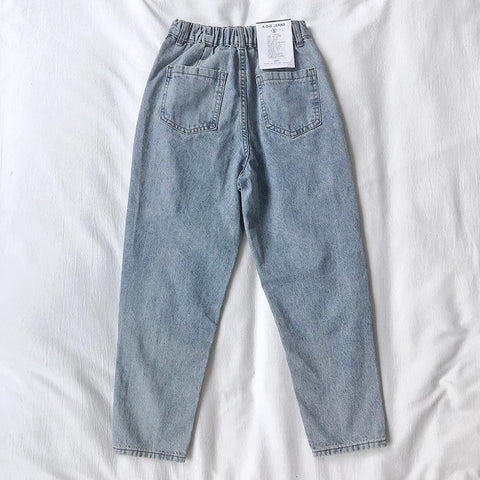 Elastische Knöcheljeans im Vintage-Stil mit hoher Taille