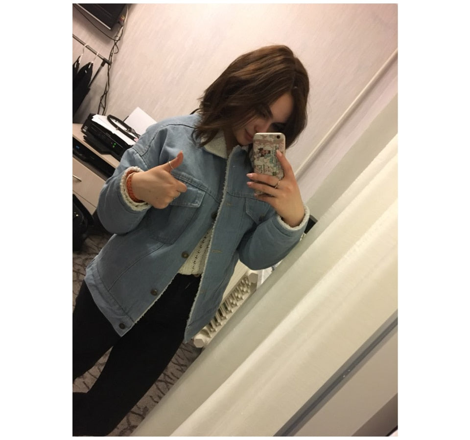 Winter Fur Denim Jacket