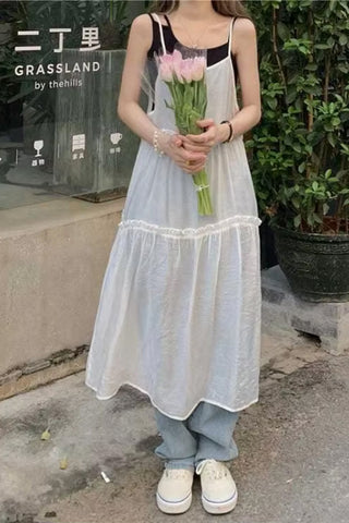 Long Sexy Transparent Summer Camisole Dress