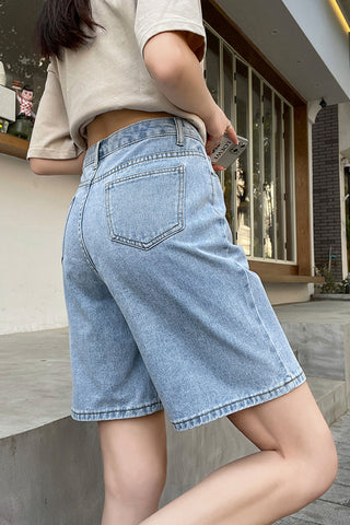 High Waist Classic Denim Shorts Jeans