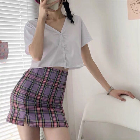 Summer V-Neck Sexy Cropped Shirt