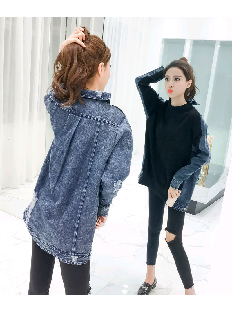 Combine Denim Patchwork Sweatshirt