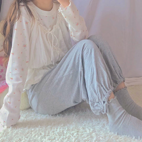 Retro Florals Casual Slim Sweater