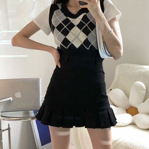 High Waist Sexy Pleated Mini Skirts