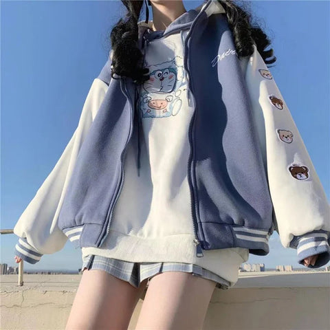 Chaqueta de béisbol kawaii Y2k