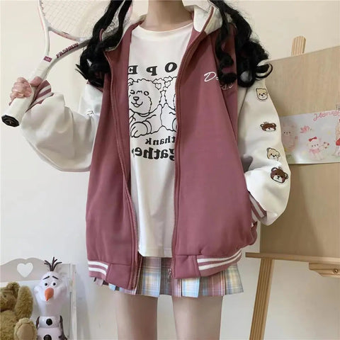 Chaqueta de béisbol kawaii Y2k