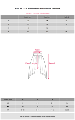 Asymmetrical Skirt with Lace Streamers