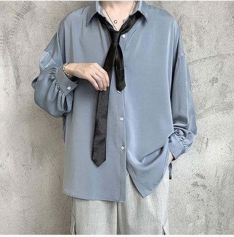 Long Sleeve Loose Casual Men Shirt