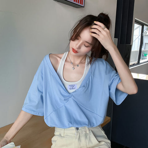 Batwing Sleeve Cropped Slim Shirt