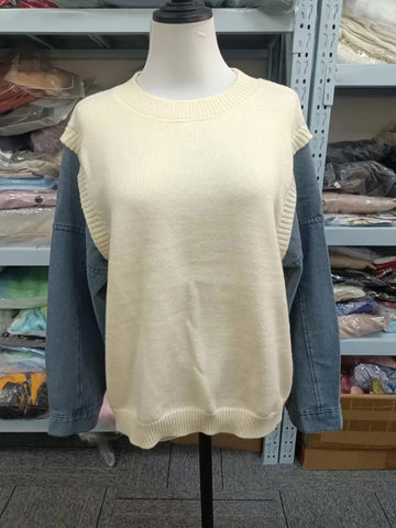 Long Sleeved Denim Casual Sweatshirt