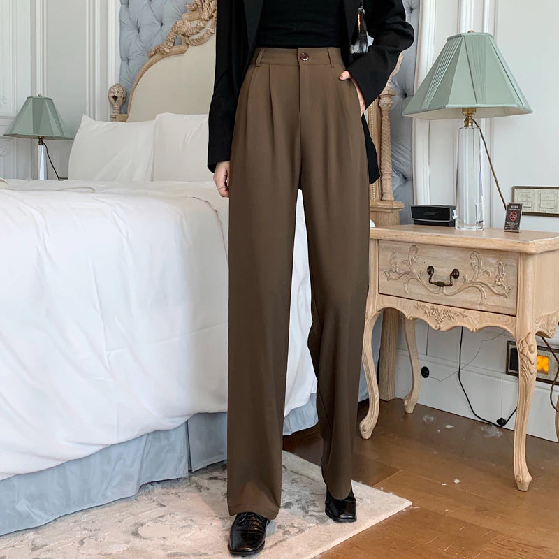 High Waist Elegant Long Office Pants