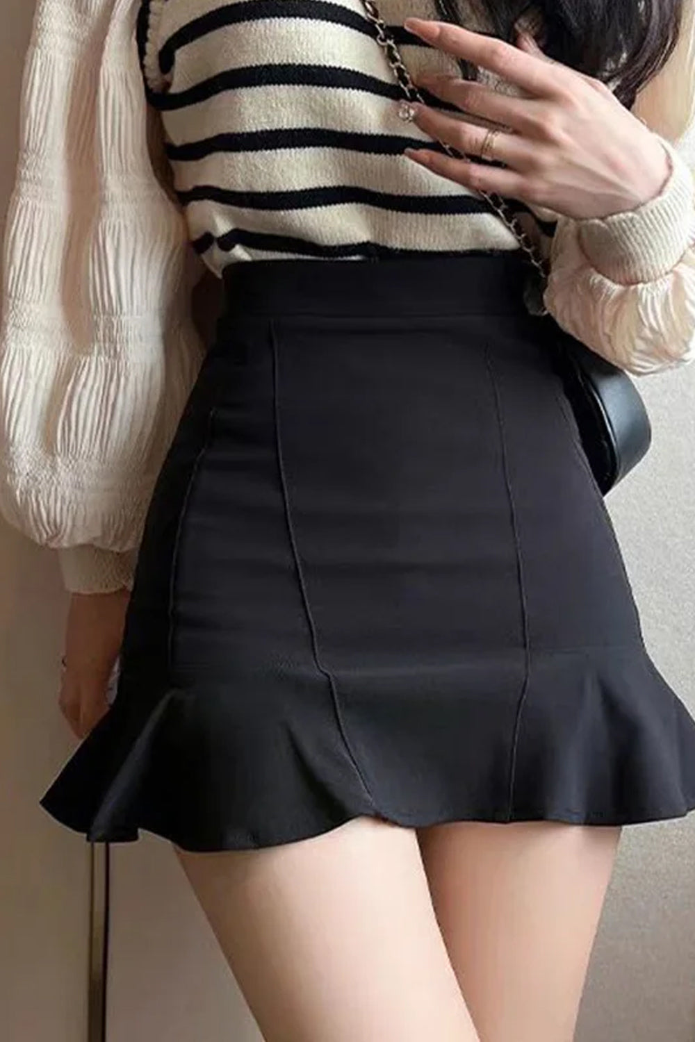 High Waist Mermaid Ruffles Mini Skirts