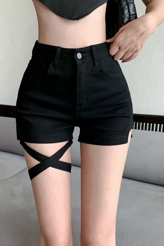 Shorts vaqueros sexys con tirantes 