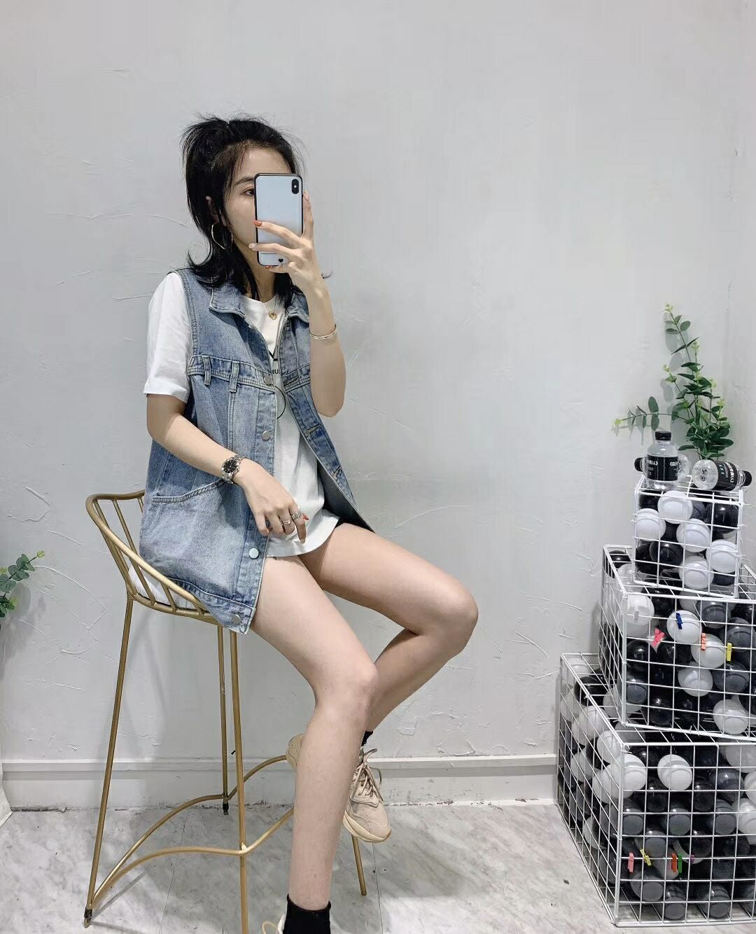 Loose Sleeveless Denim Vest Jacket