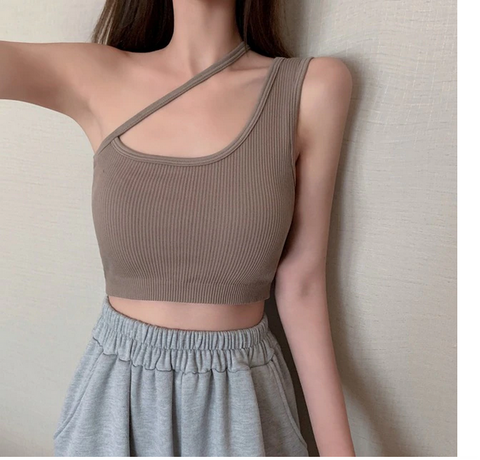 Sexy Crop Tops mit einer Schulter 