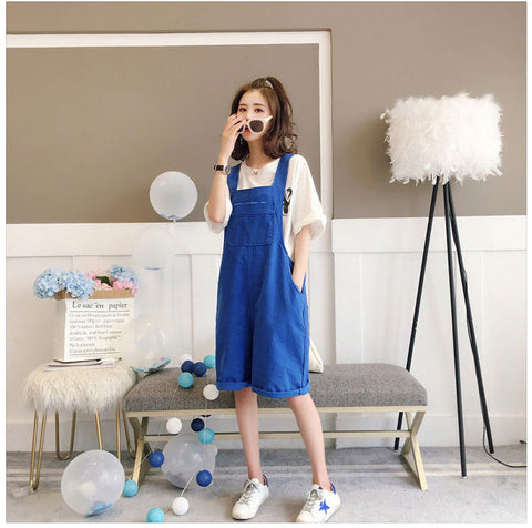 Cute Casual Colors Wide Leg Romper Playsuits
