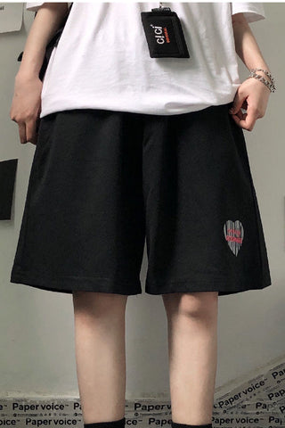 Shorts mit Aufdruck „Love“ für Zuhause 