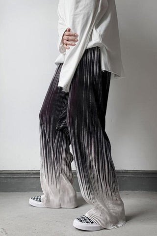 Loose Tie Dye Pleated Men Pants
