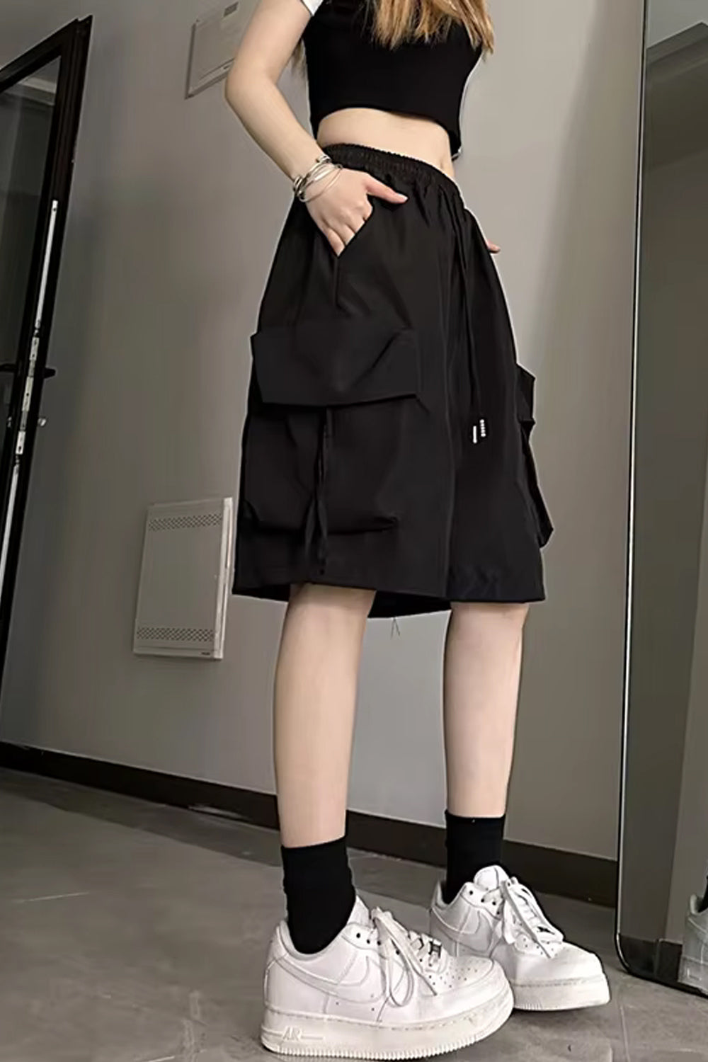Casual Big Cargo Pockets Basic Shorts Pants