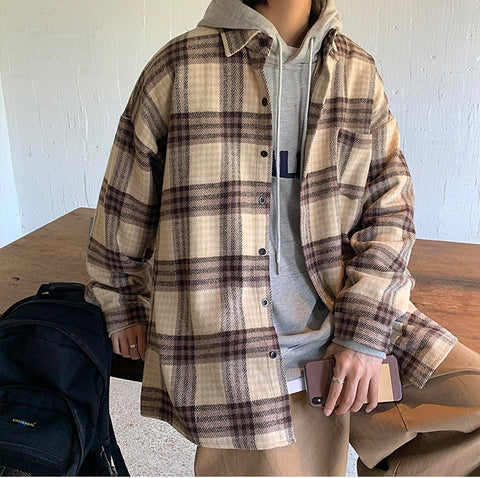 Wool Plaid Winter Jacket