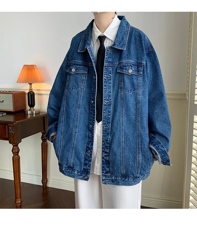 Turn Down Collar Classic Denim Men Jacket