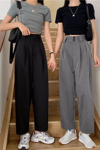 Classic Trendy Ankle Length Straight Pants