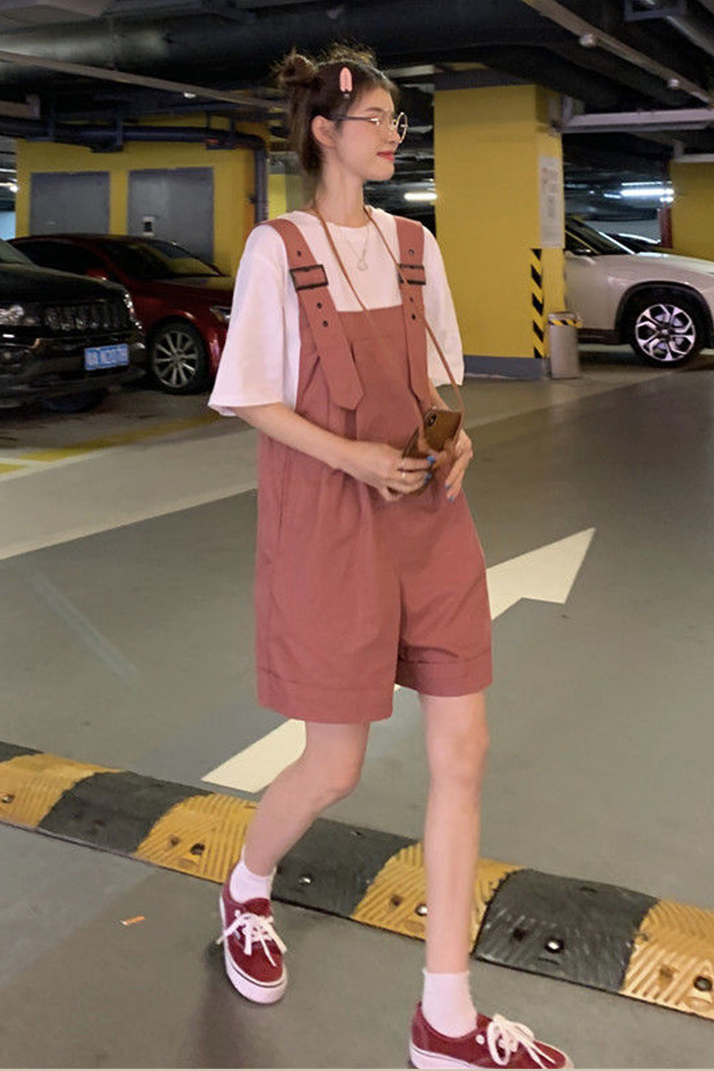 Casual Colors Shorts Loose Jumpsuit