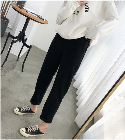 Wool Thicken Style Pencil Long Pants