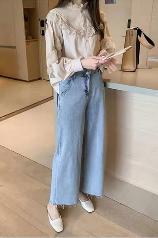 Long Sleeve Vintage Lace Blouse Shirt