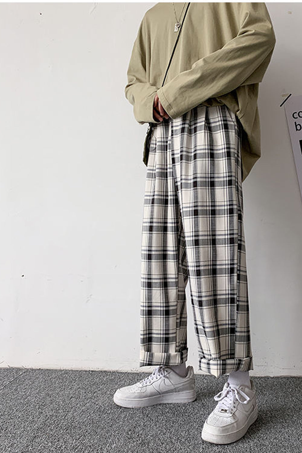 Loose Elastic Hip Hop Plaid Pants