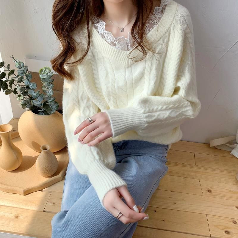 Loose Knitting Thick Sweater