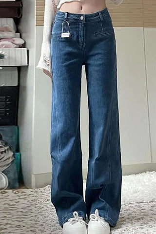 Big Bow Ruffles Design Loose Jeans Pants