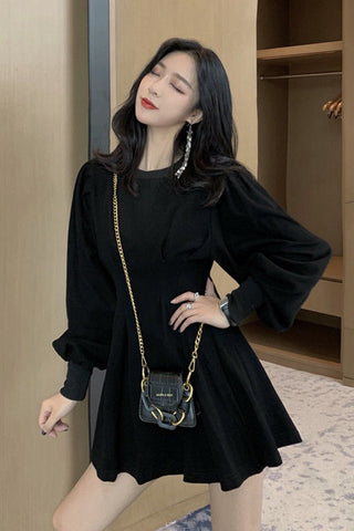 Long Sleeve Abdomen Casual Dress