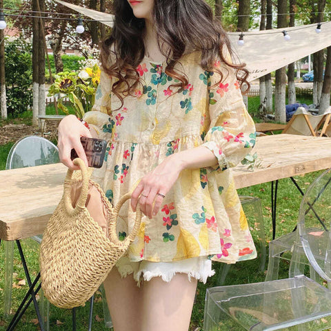 Stylish Floral Loose Elegant Shirt