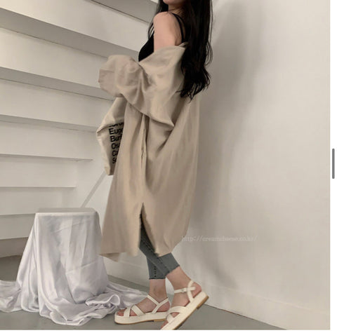 Loose Long Oversize Cardigan Blouse Shirt