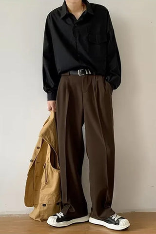 Loose Long Classic Office Men Pants