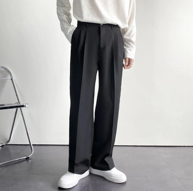 High Waist Loose Casual Straight Long Pants