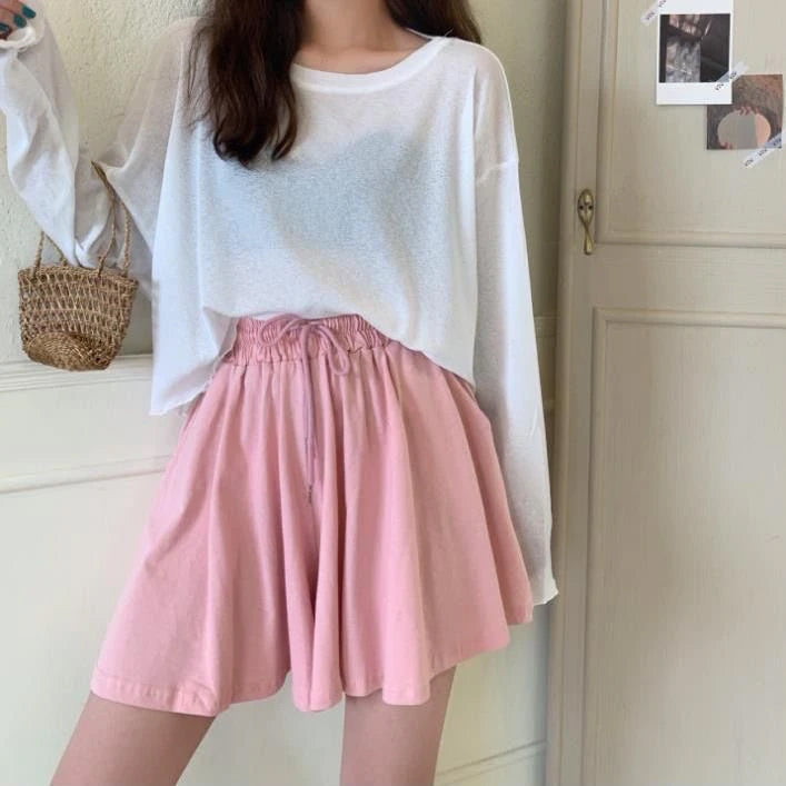 Wide Leg Casual Retro Shorts