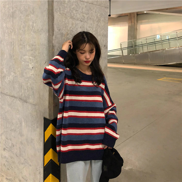 Fun Color Striped Sweater