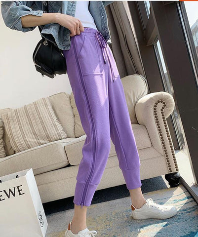 Casual Side Zipper Ankle Length Pants