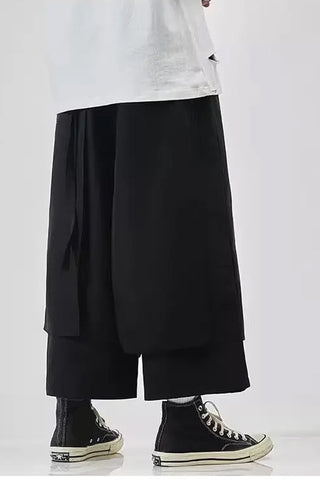 Casual Wide Leg Japanese Style Men Shorts